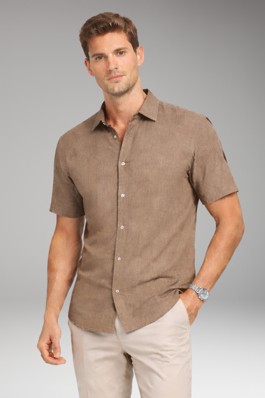Men’s Shirt with Classic Collar and Button Placket
