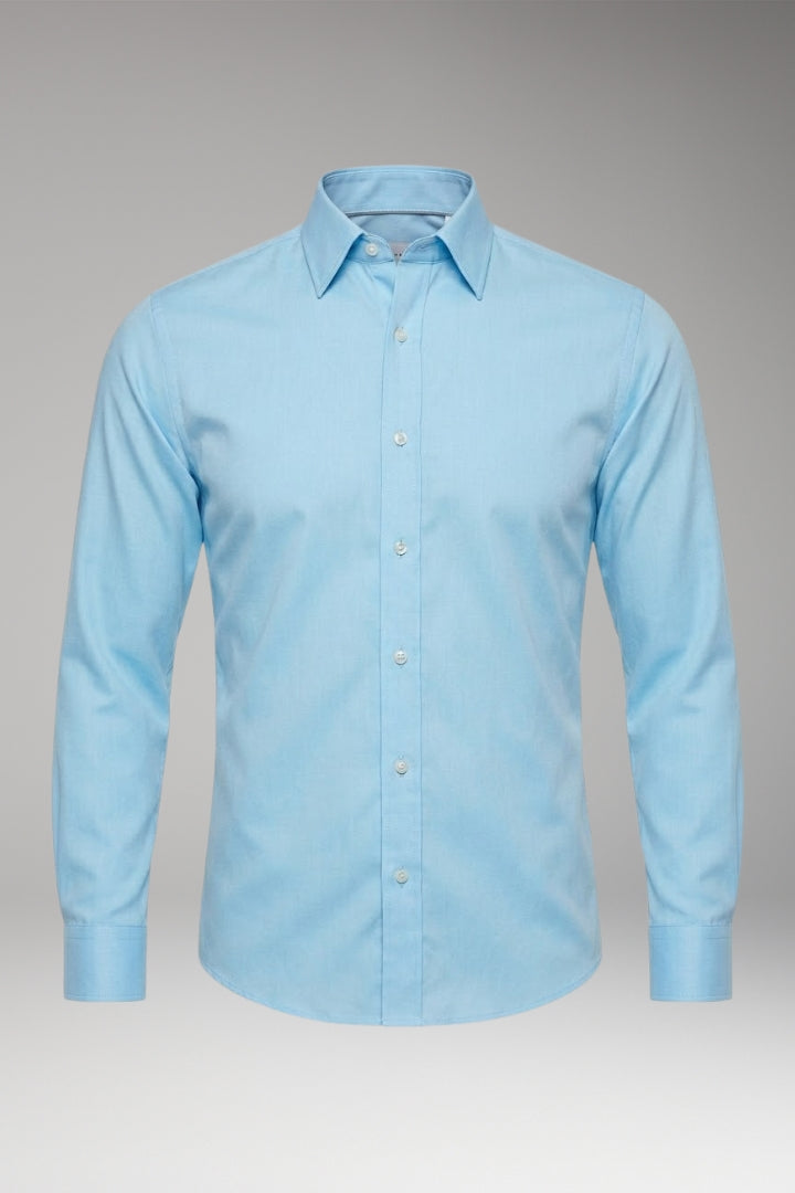 Men's Shirt with Classic Collar and Full Button Placket