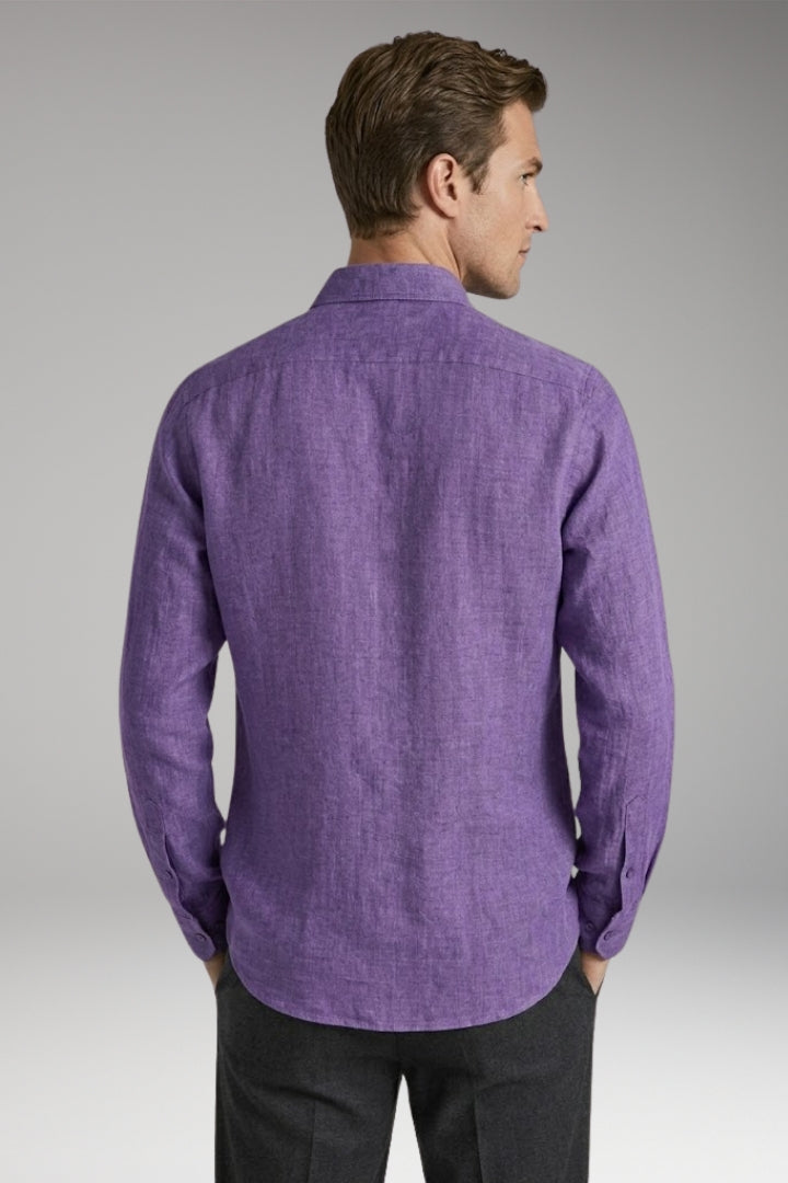 Men's Shirt with Classic Collar and Full Button Placket