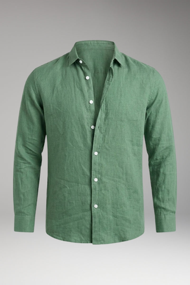 Men's Shirt with Classic Collar and Rollable Sleeves