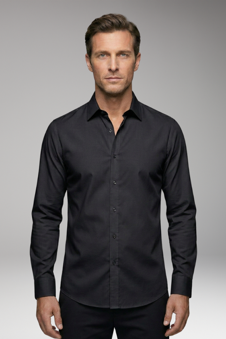 Men's Shirt with Long Sleeves and Slim Fit
