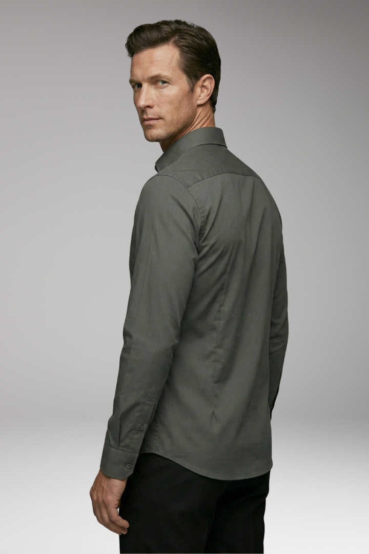Men's Shirt with Long Sleeves and Slim Fit