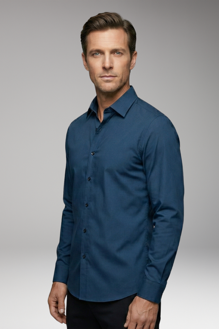 Men's Shirt with Long Sleeves and Slim Fit
