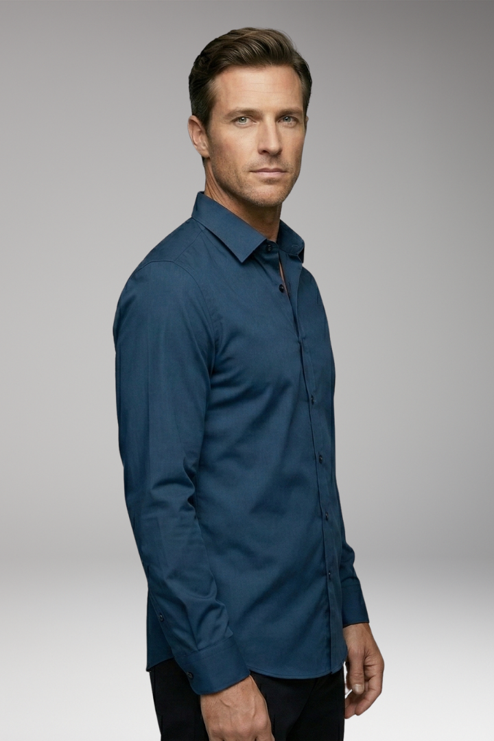 Men's Shirt with Long Sleeves and Slim Fit