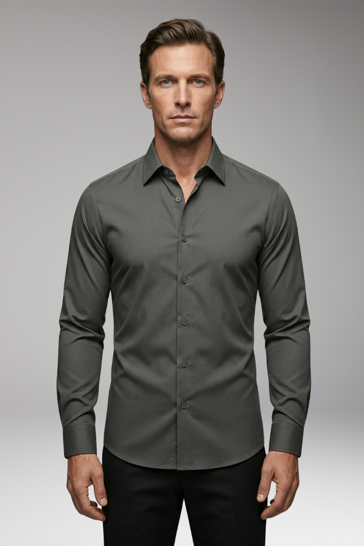 Men's Shirt with Long Sleeves and Slim Fit