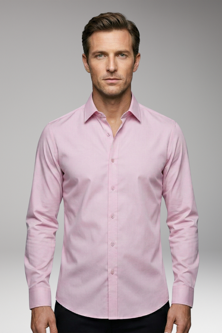 Men's Shirt with Long Sleeves and Slim Fit