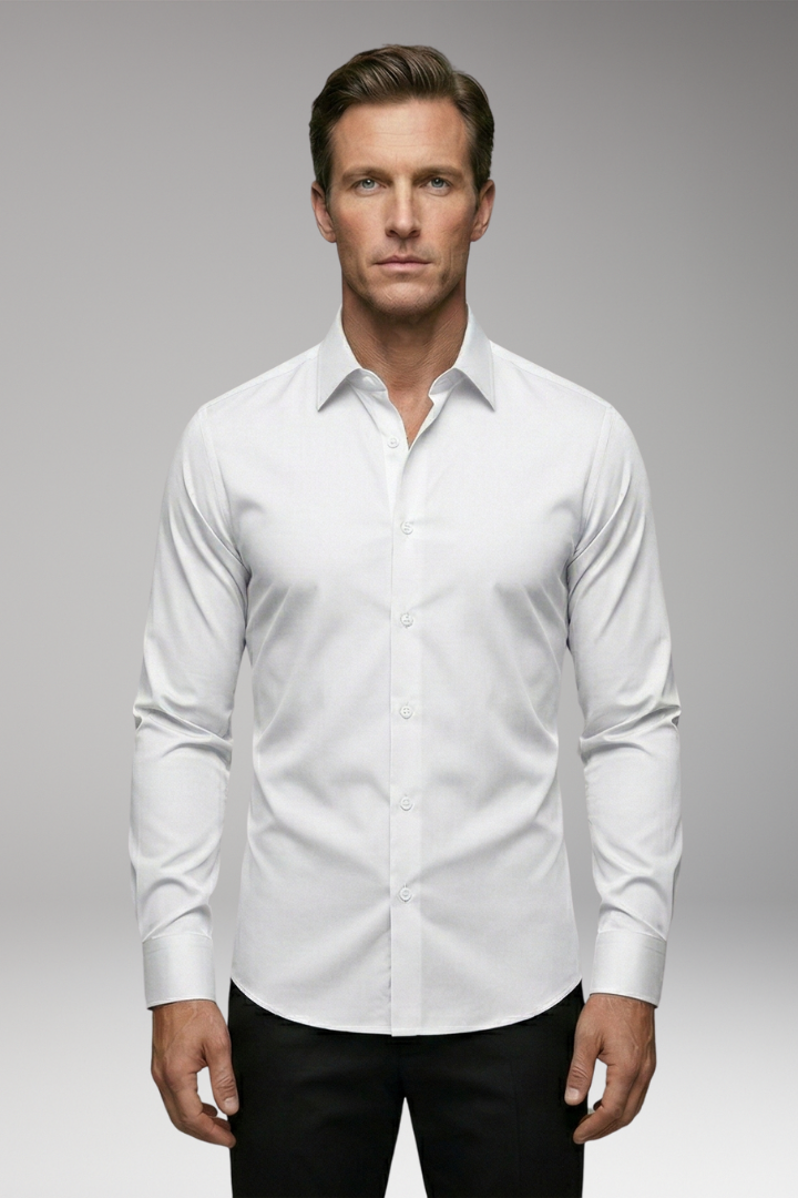 Men's Shirt with Long Sleeves and Slim Fit