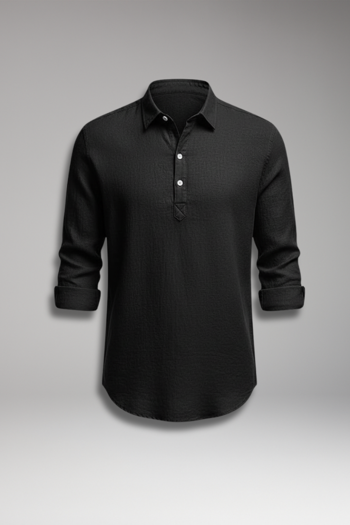 Men’s Shirt with Straight Fit and Classic Collar
