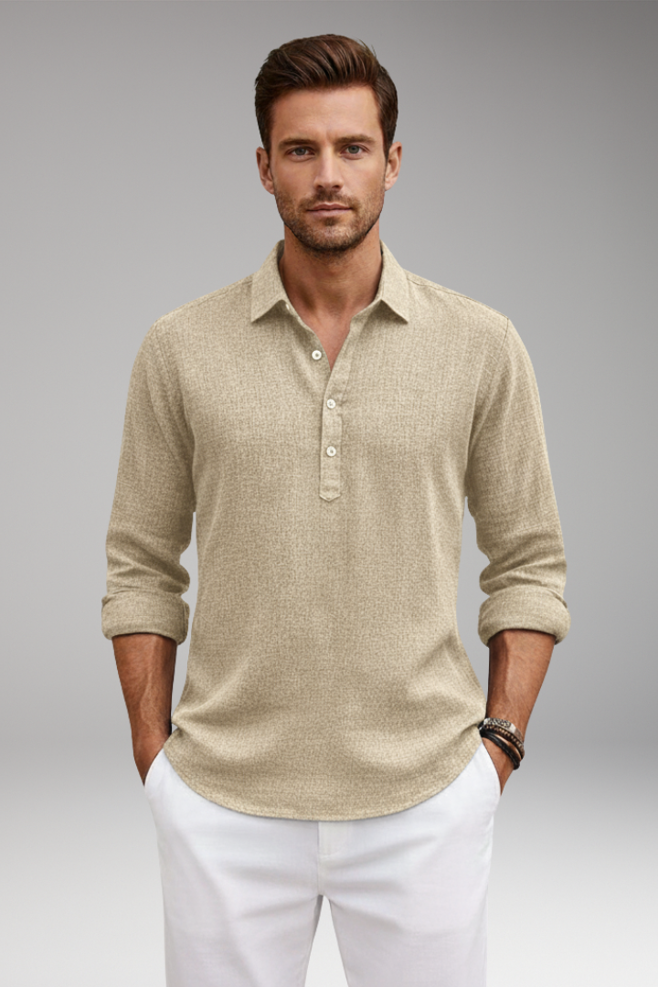 Men’s Shirt with Straight Fit and Classic Collar