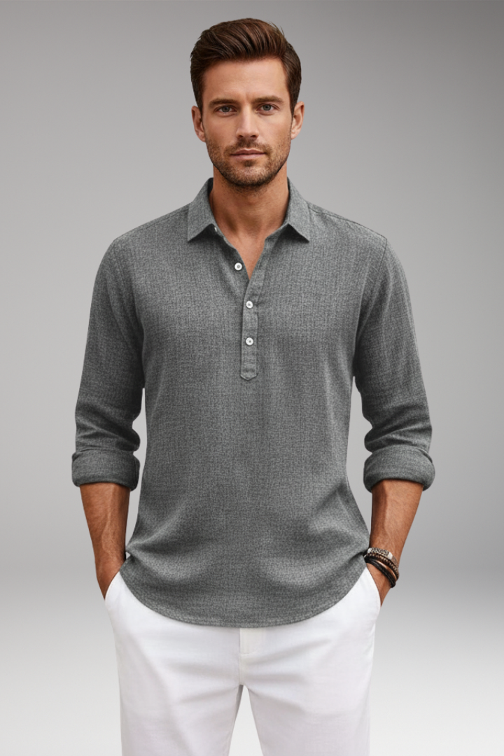Men’s Shirt with Straight Fit and Classic Collar