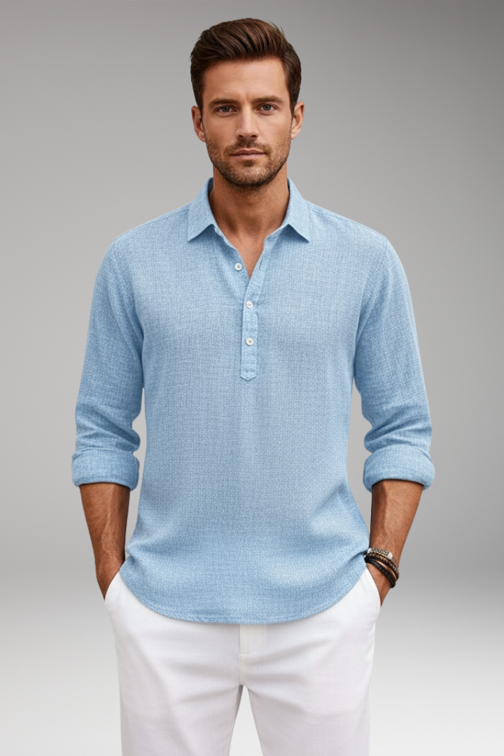 Men’s Shirt with Straight Fit and Classic Collar