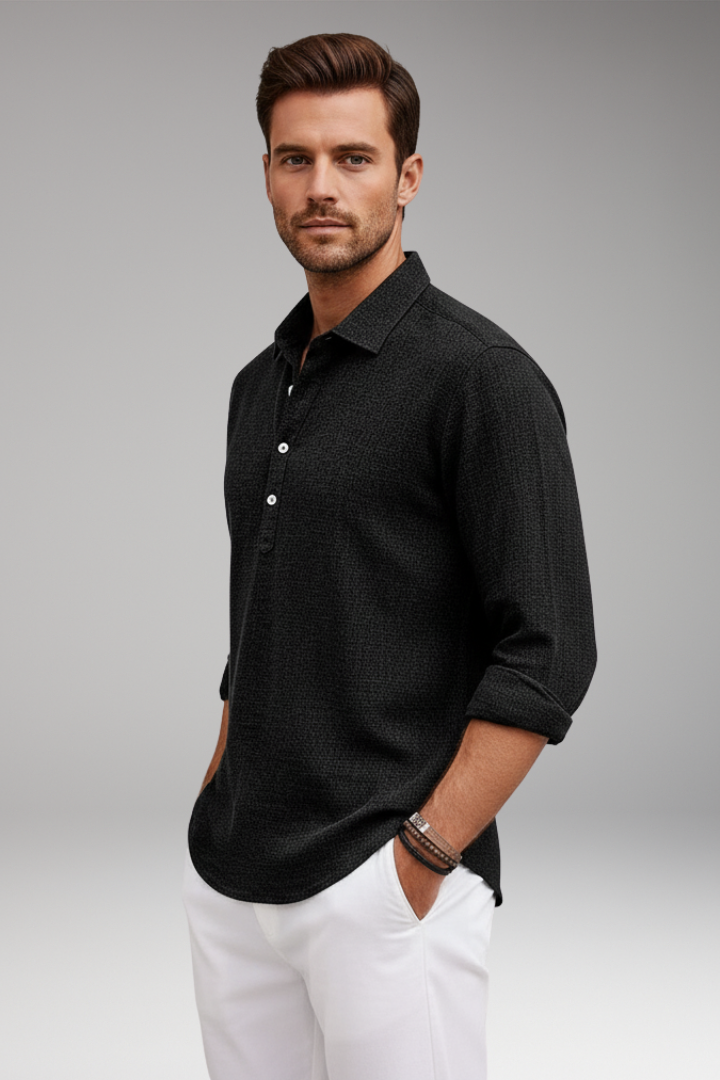 Men’s Shirt with Straight Fit and Classic Collar