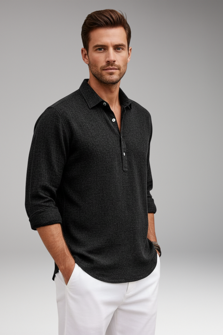 Men’s Shirt with Straight Fit and Classic Collar