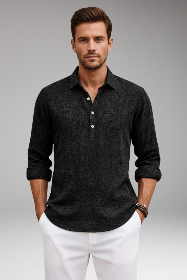 Men’s Shirt with Straight Fit and Classic Collar