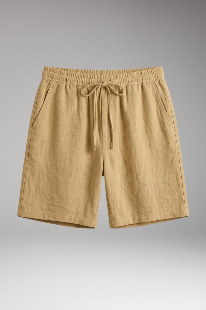 Men’s Short-Length Swim Shorts with Drawstring Waistband