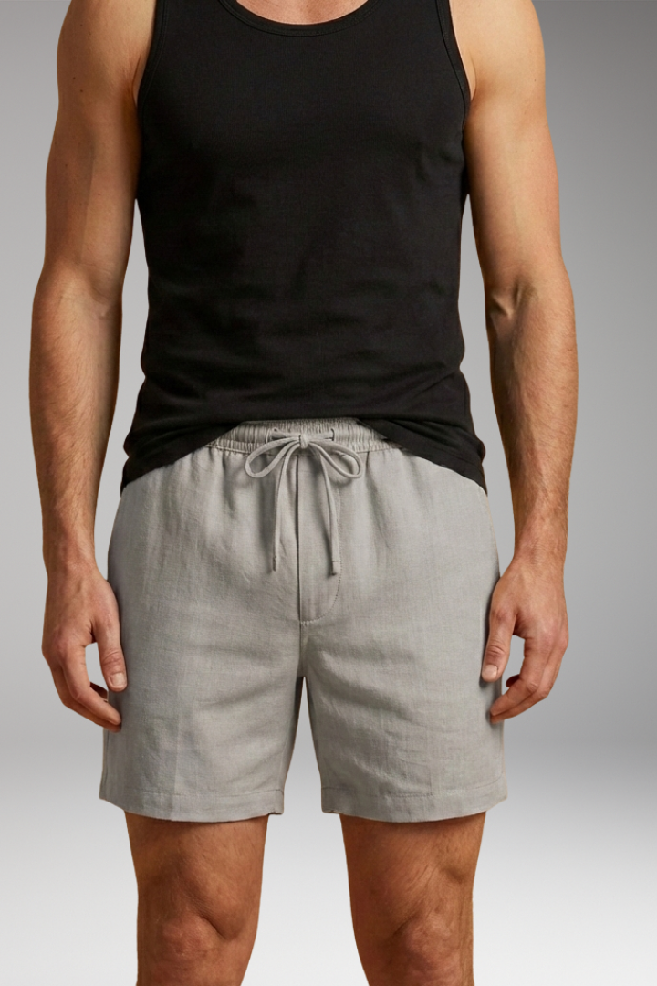 Men’s Short-Length Swim Shorts with Drawstring Waistband