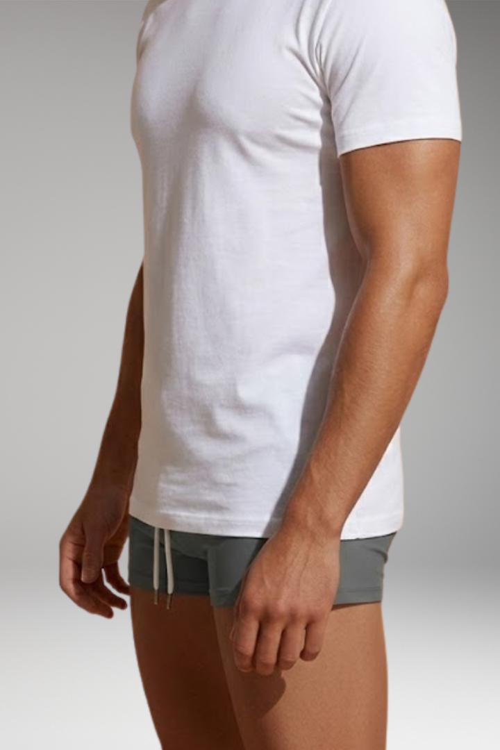 Men’s Short Swim Trunks with Adjustable Drawstring Waistband