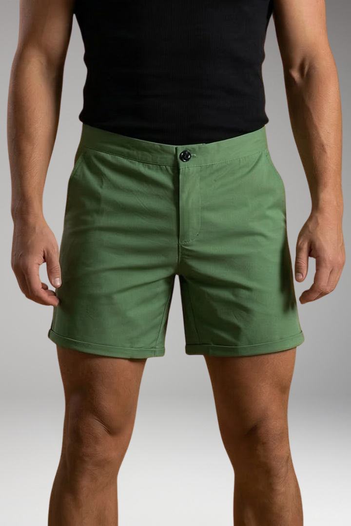 Men's Shorts with Belt Loops and Side Pockets