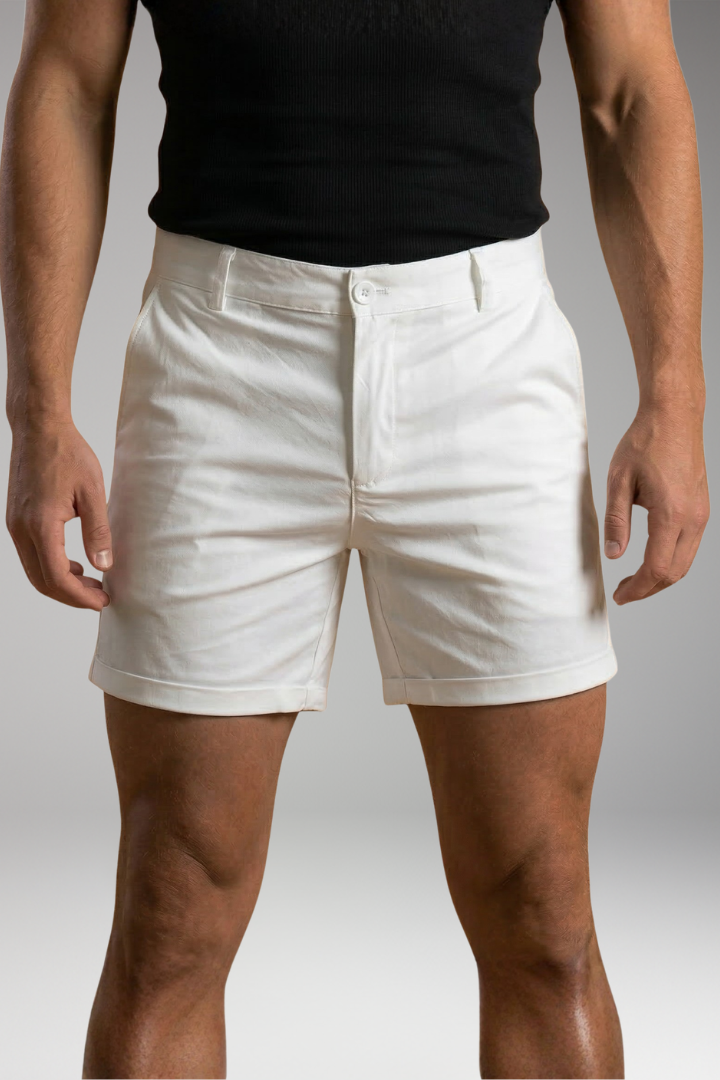 Men's Shorts with Belt Loops and Side Pockets