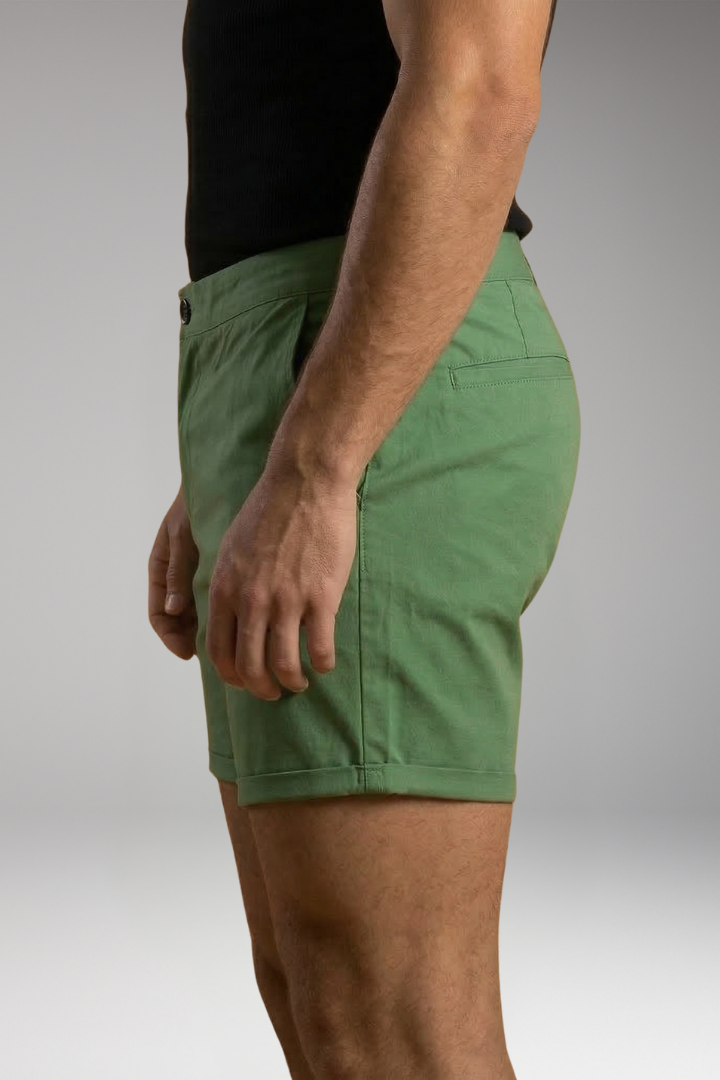 Men's Shorts with Belt Loops and Side Pockets