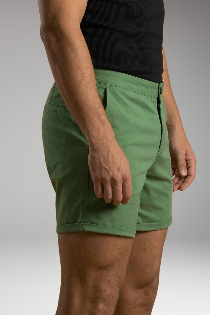 Men's Shorts with Belt Loops and Side Pockets