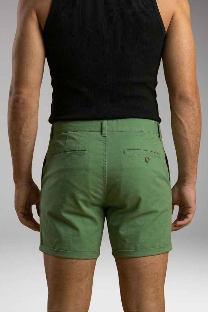 Men's Shorts with Belt Loops and Side Pockets