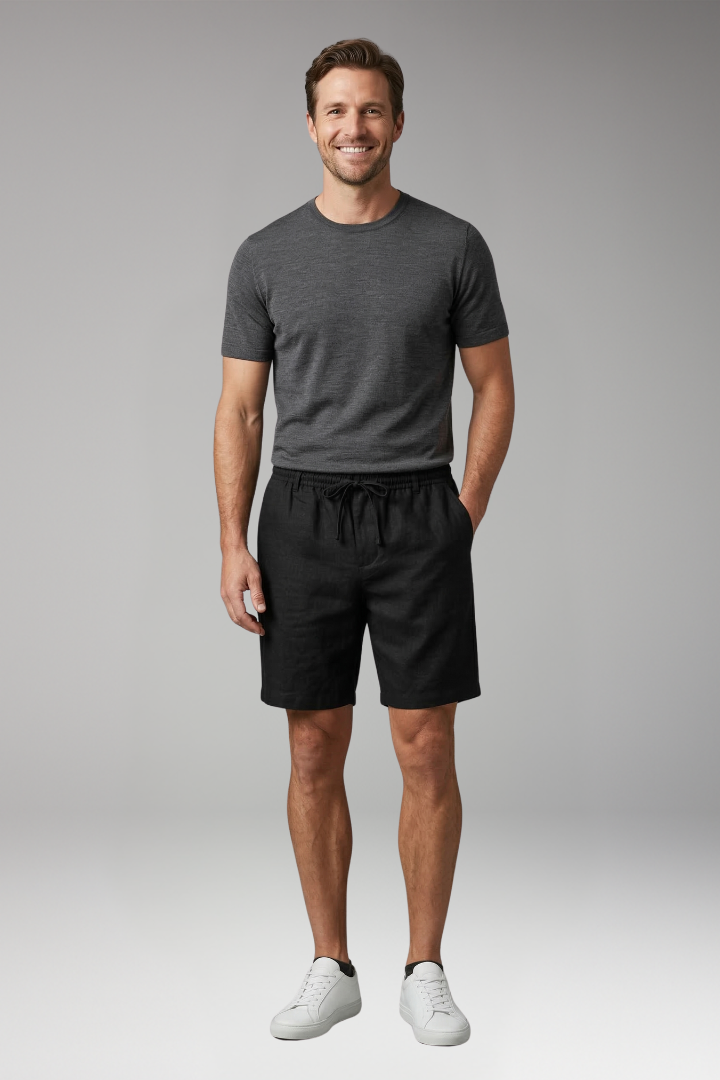 Men's Shorts with Drawstring Waist and Pockets