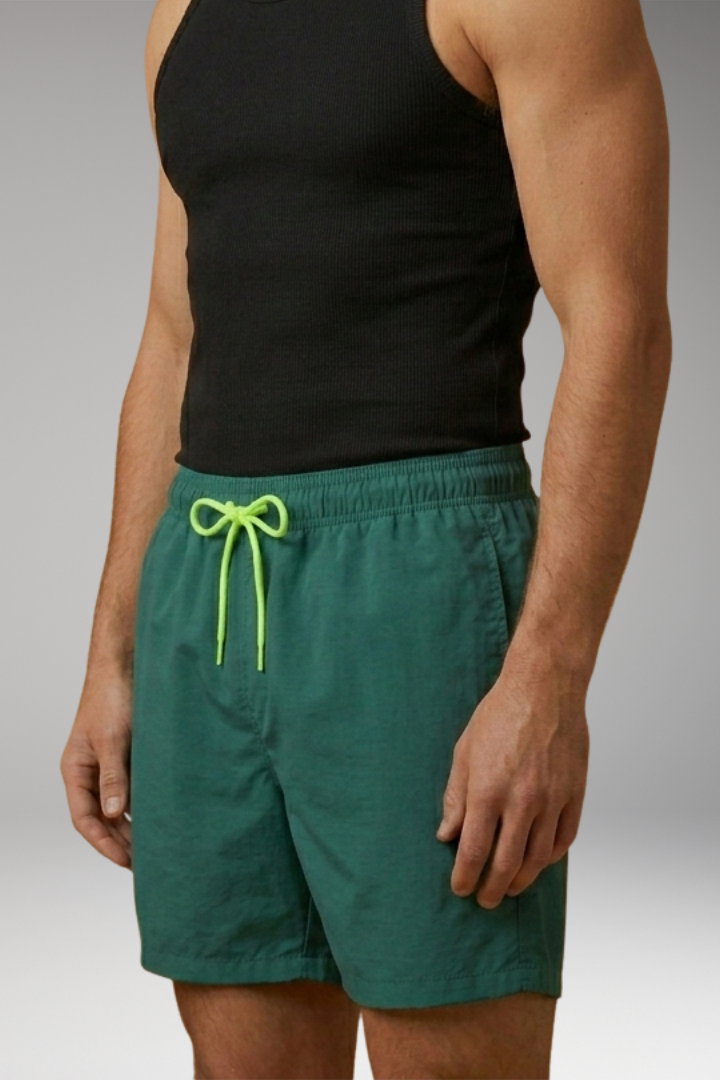 Men's Shorts with Drawstring Waistband and Side Pockets