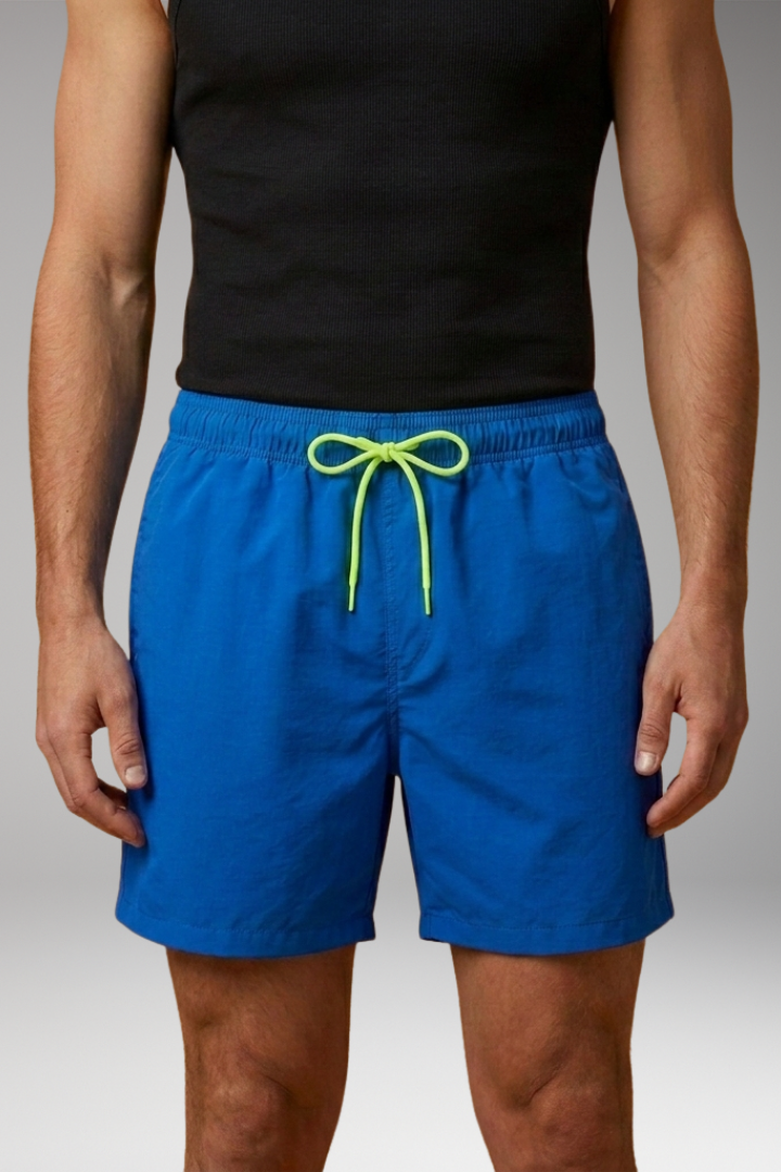 Men's Shorts with Drawstring Waistband and Side Pockets