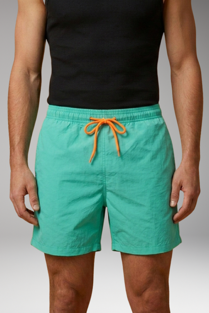 Men's Shorts with Drawstring Waistband and Side Pockets