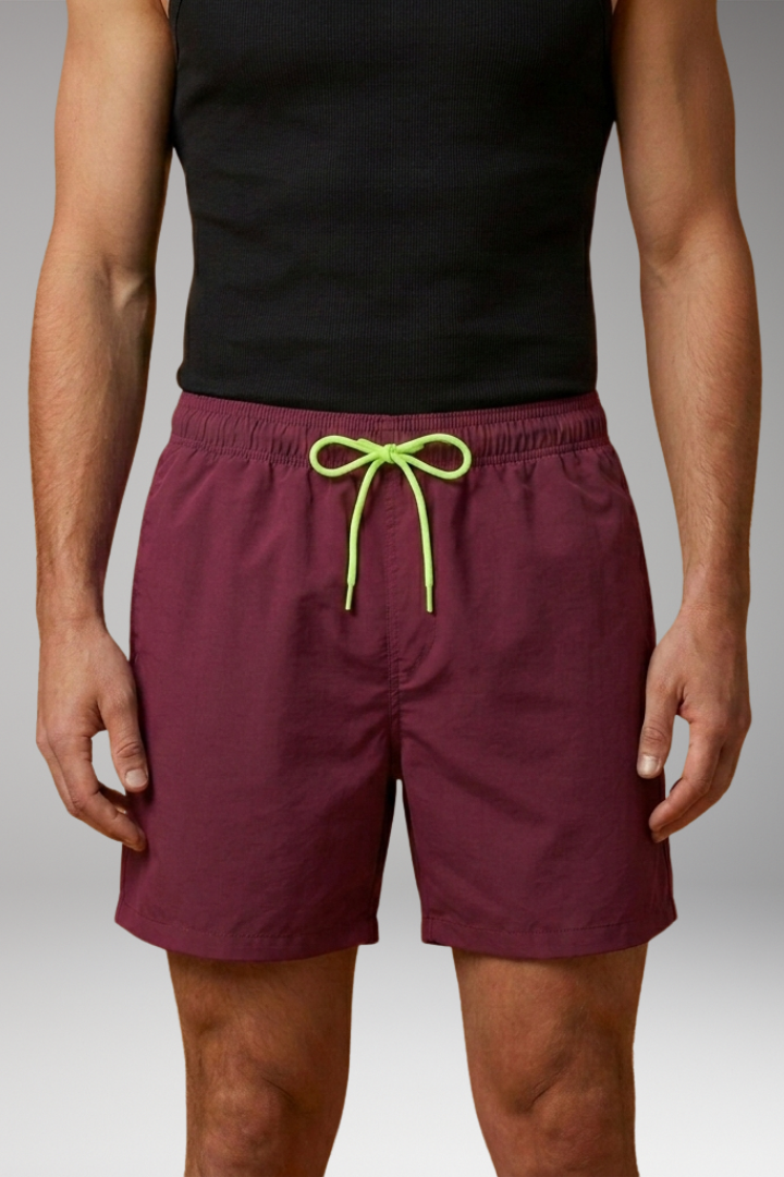 Men's Shorts with Drawstring Waistband and Side Pockets