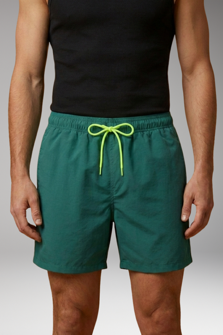 Men's Shorts with Drawstring Waistband and Side Pockets