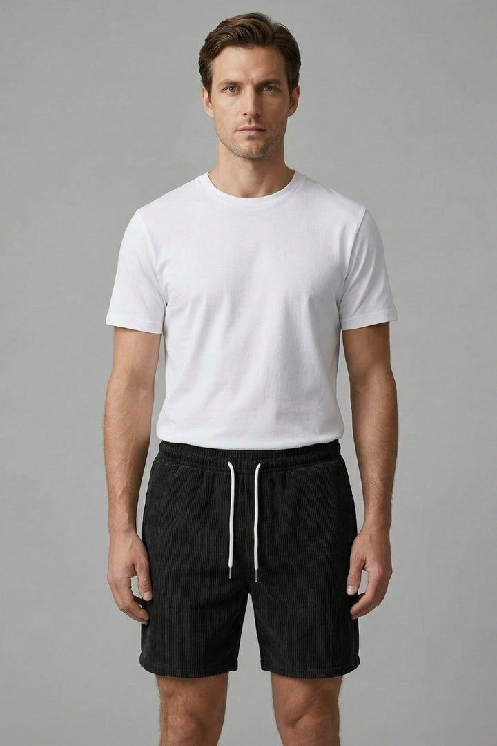 Men's Shorts with Elastic Waistband and Drawstring