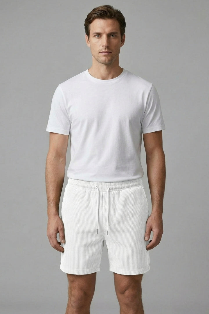 Men's Shorts with Elastic Waistband and Drawstring