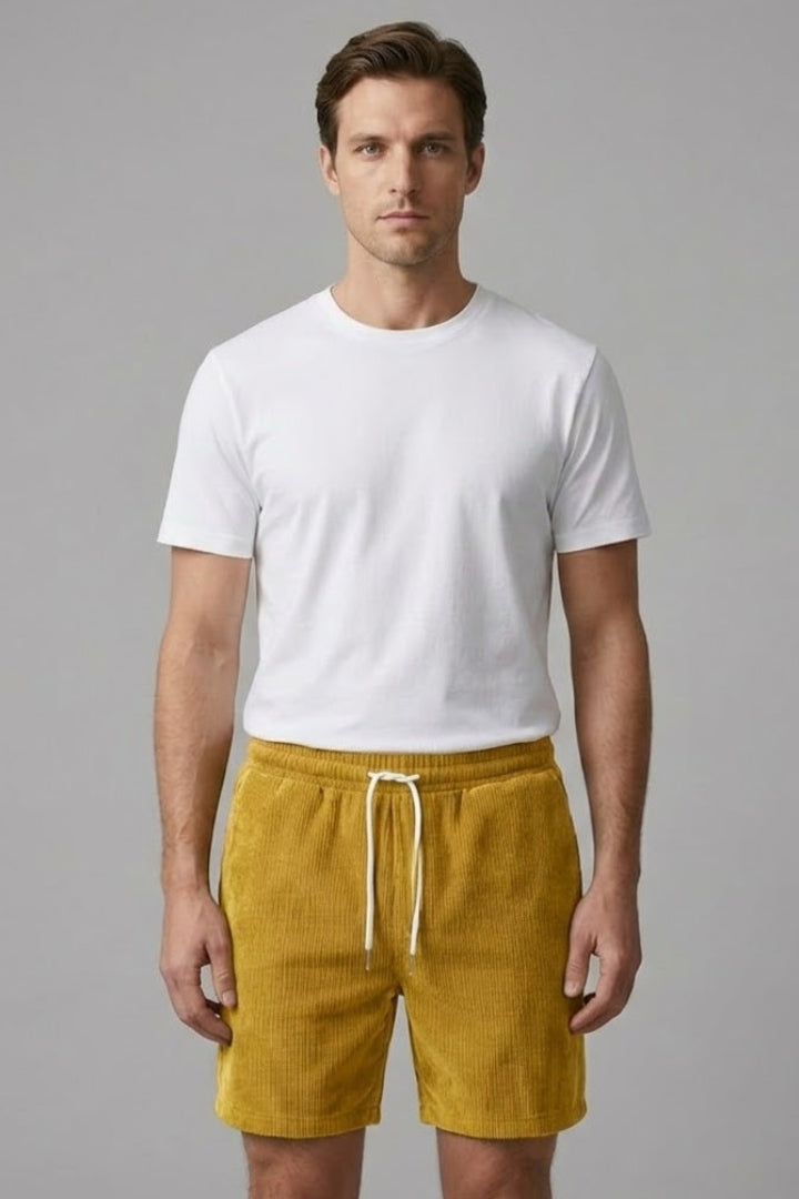 Men's Shorts with Elastic Waistband and Drawstring