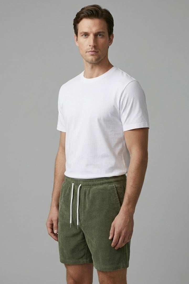 Men's Shorts with Elastic Waistband and Drawstring