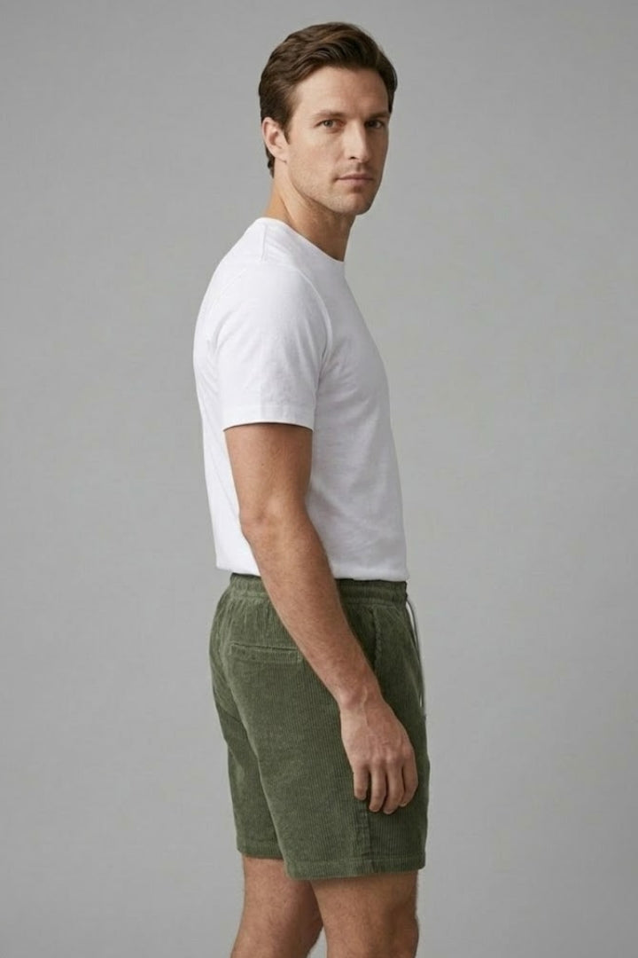 Men's Shorts with Elastic Waistband and Drawstring
