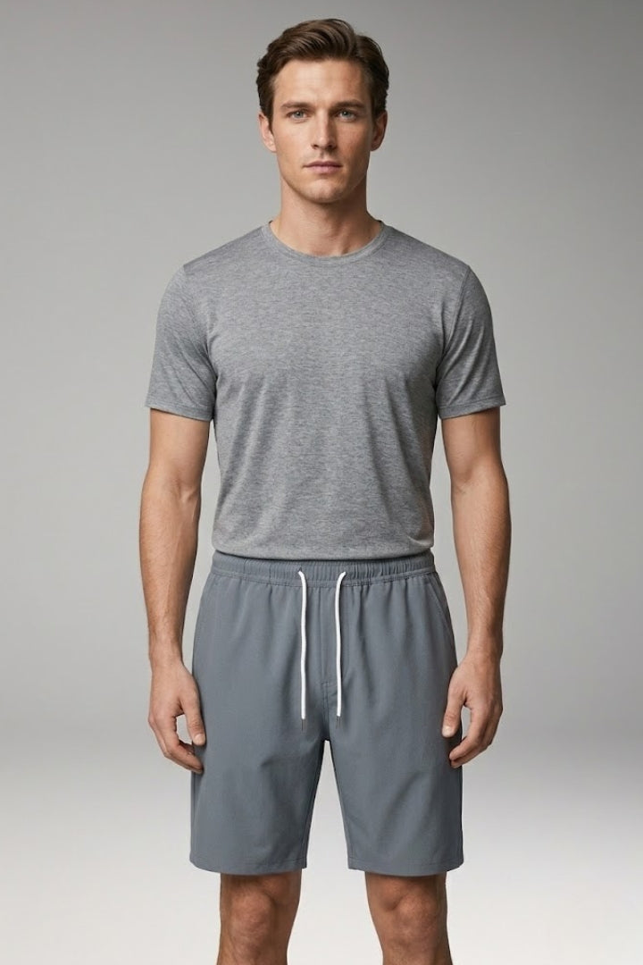 Men's Shorts with Elastic Waistband and Drawstring