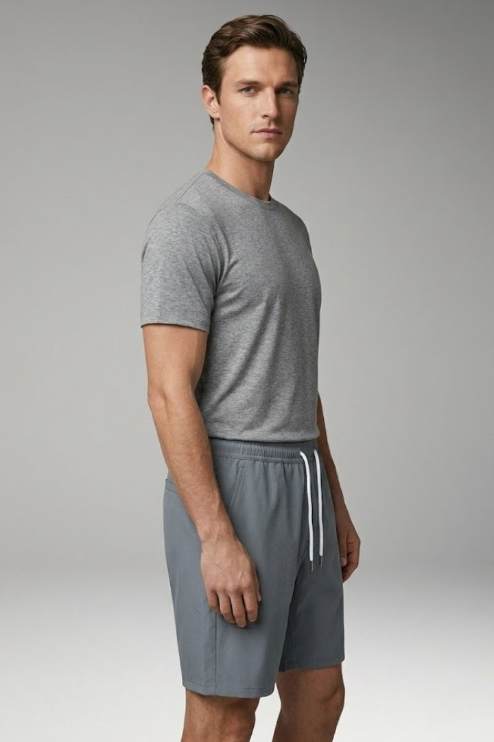Men's Shorts with Elastic Waistband and Drawstring
