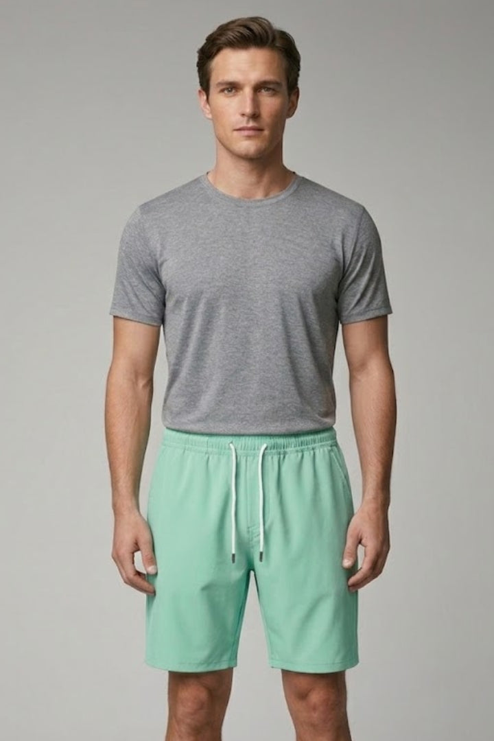 Men's Shorts with Elastic Waistband and Drawstring