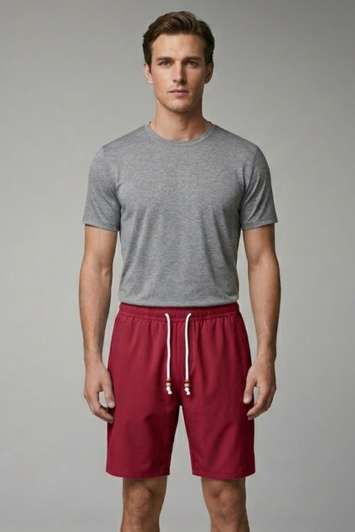 Men's Shorts with Elastic Waistband and Drawstring