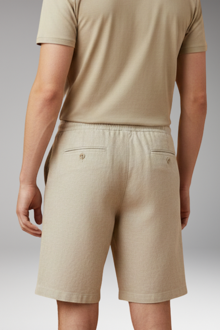Men's Shorts with Elastic Waistband and Side Pockets