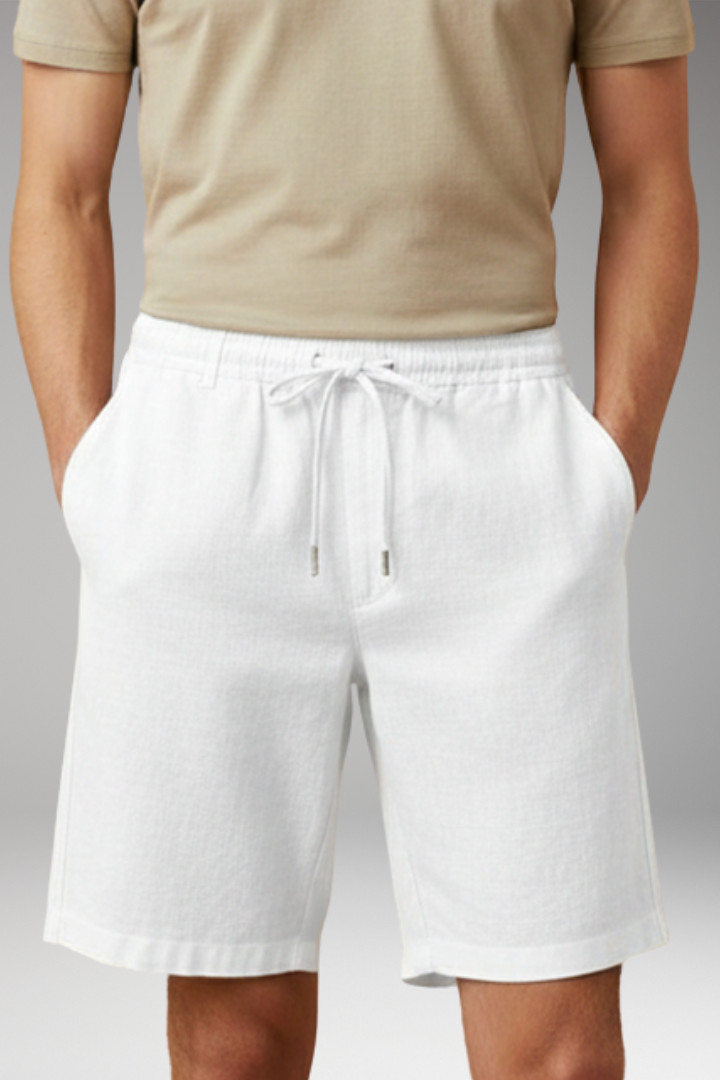 Men's Shorts with Elastic Waistband and Side Pockets