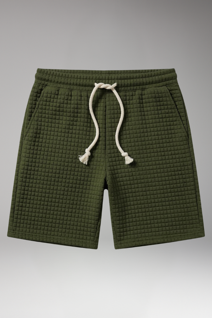 Men's Shorts with Side Pockets and Drawstring Waist