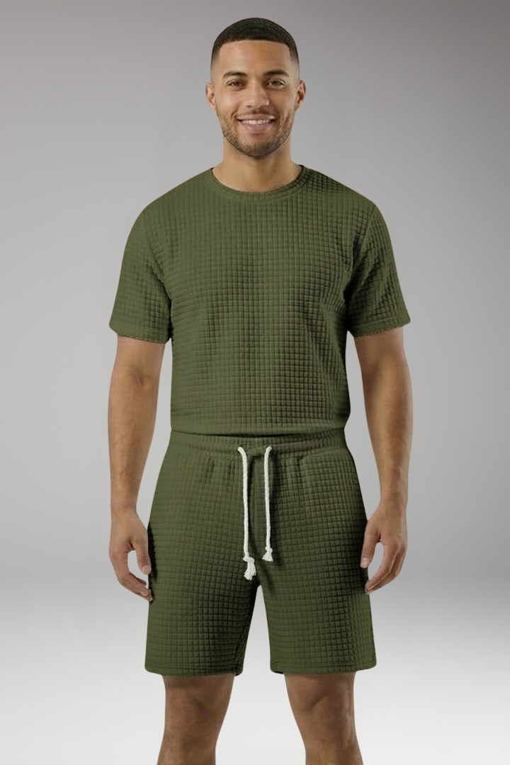 Men's Shorts with Side Pockets and Drawstring Waist