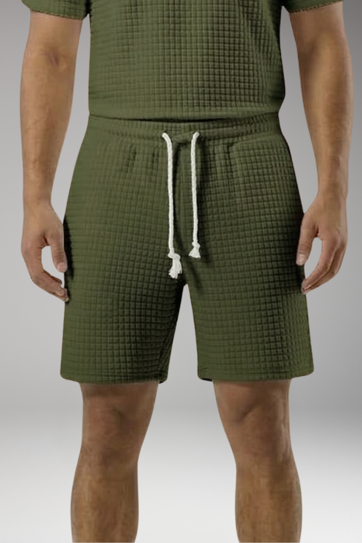 Men's Shorts with Side Pockets and Drawstring Waist