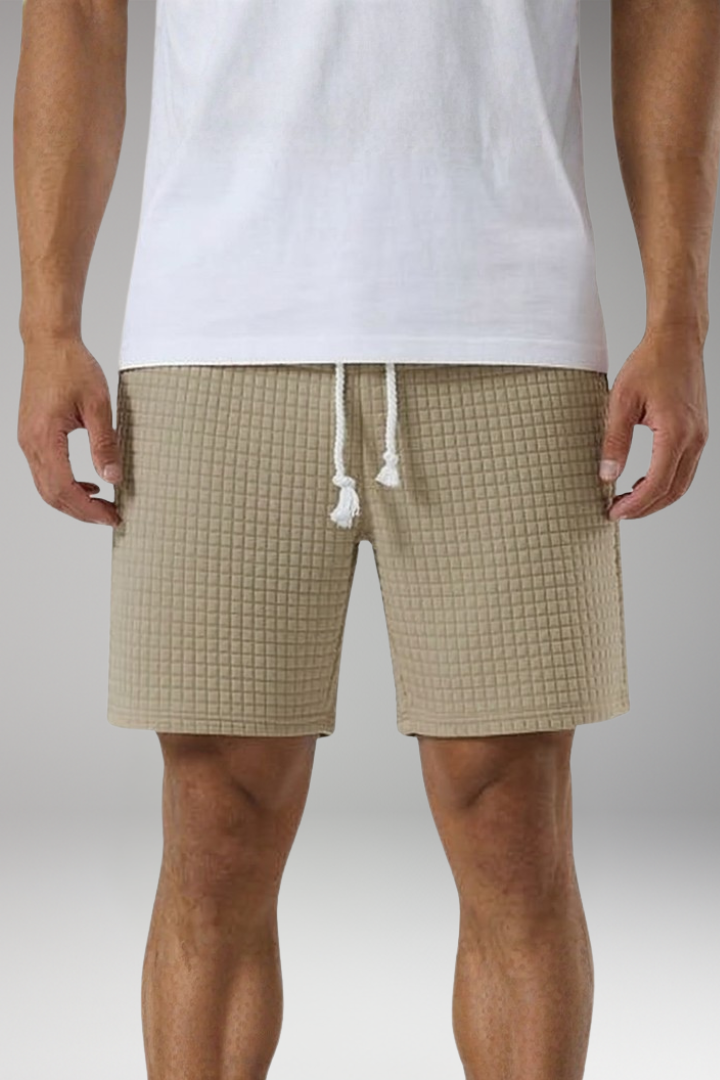 Men's Shorts with Side Pockets and Drawstring Waist