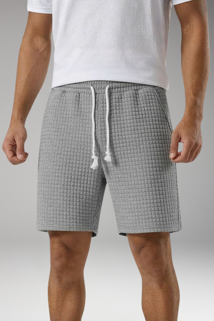 Men's Shorts with Side Pockets and Drawstring Waist