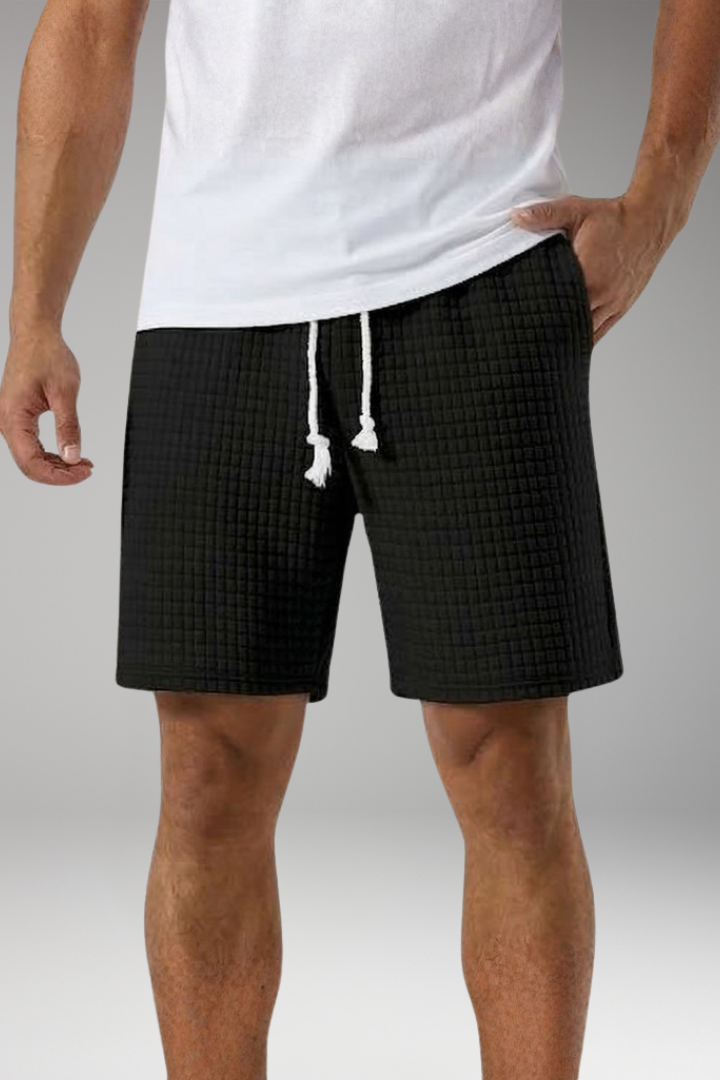 Men's Shorts with Side Pockets and Drawstring Waist