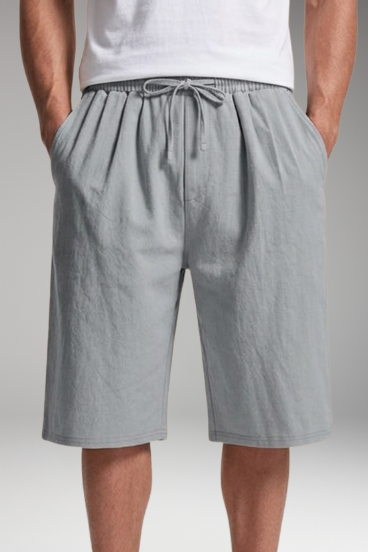 Men's Shorts with Side Pockets and Plain Surface